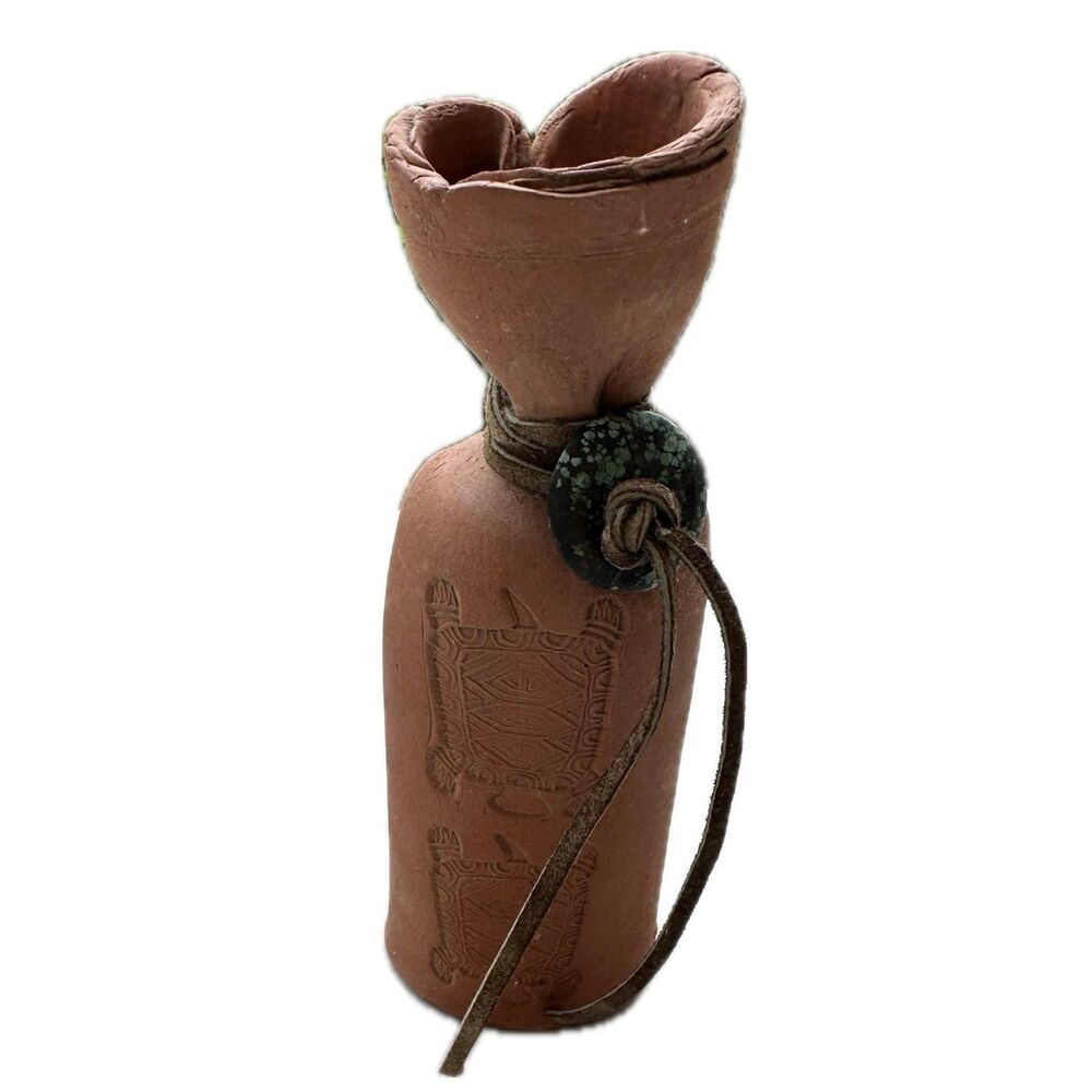 Unbranded Southwestern Decorative Tribal Turtle Impression Terracotta Figurine
